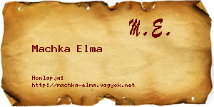 Machka Elma névjegykártya